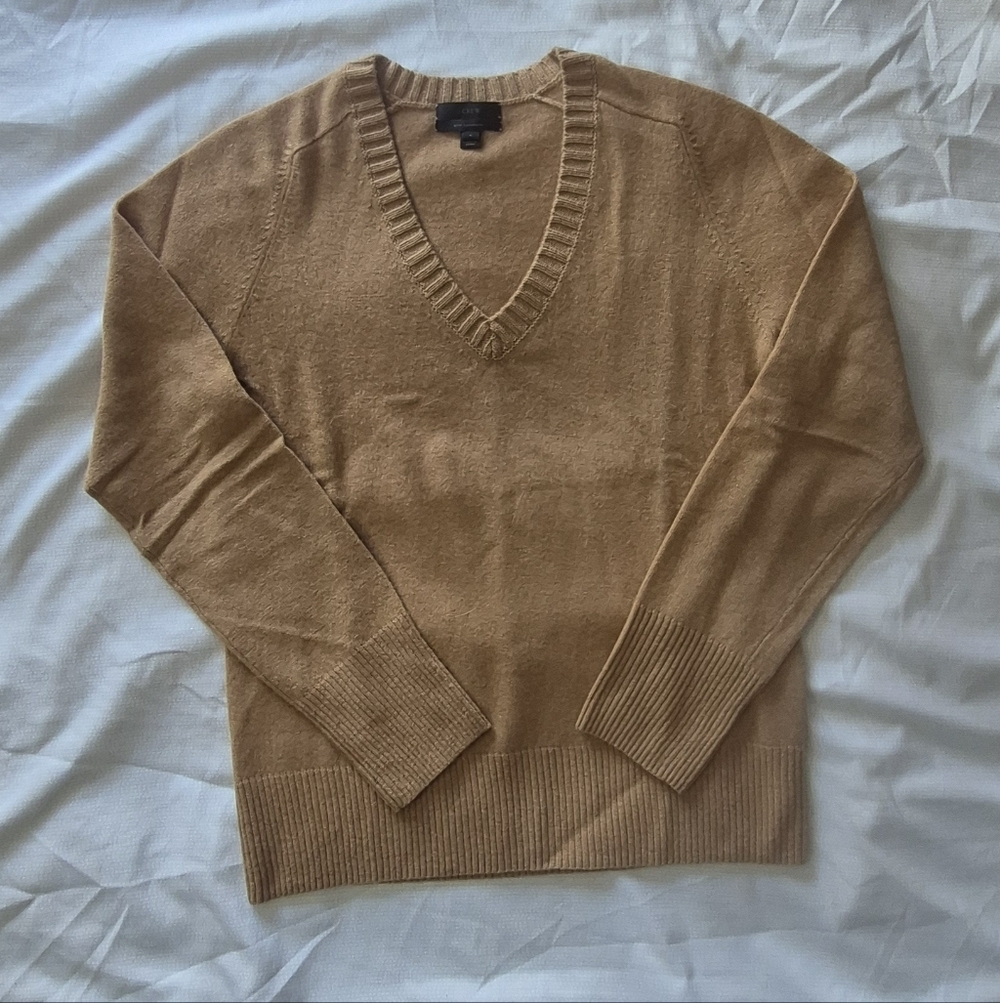 Tan V-Neck Sweater